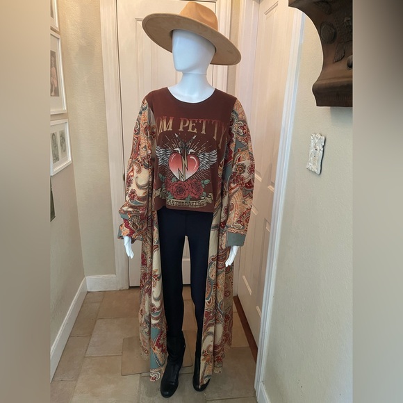 Bunny Mac Tops - One of a kind custom poncho style top featuring Tom Petty and the Heartbreakers